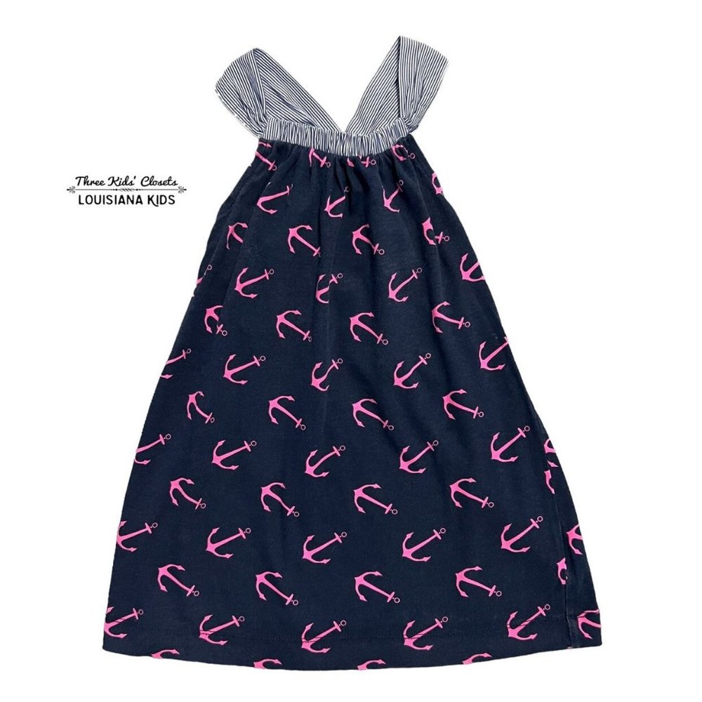 Crewcuts XXS Navy & Pink Anchor Dress